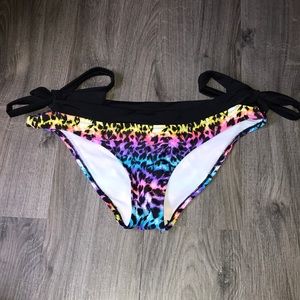 OP (M) Multi-Color Animal Print Bikini Bottoms; Tie Sides
